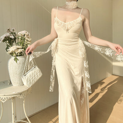 Lace Slit Dress