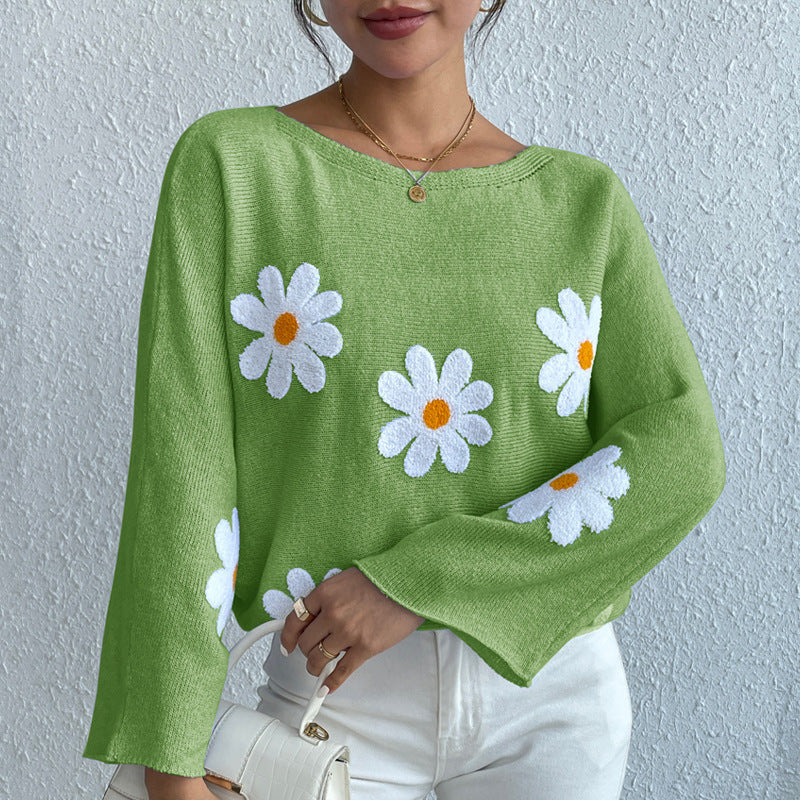 Pull fleuri tendance