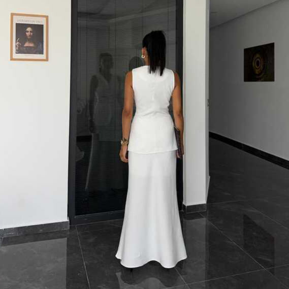 Slim Vest & Skirt Set