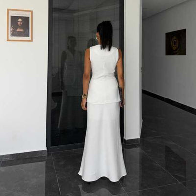 Slim Vest & Skirt Set