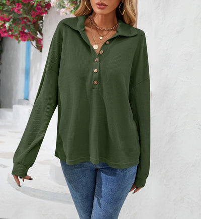 Haut sweat-shirt uni décontracté
