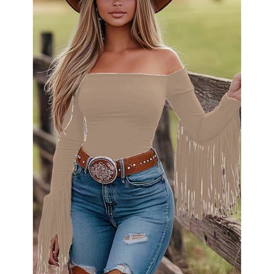 Tassel Off Shoulder Fit