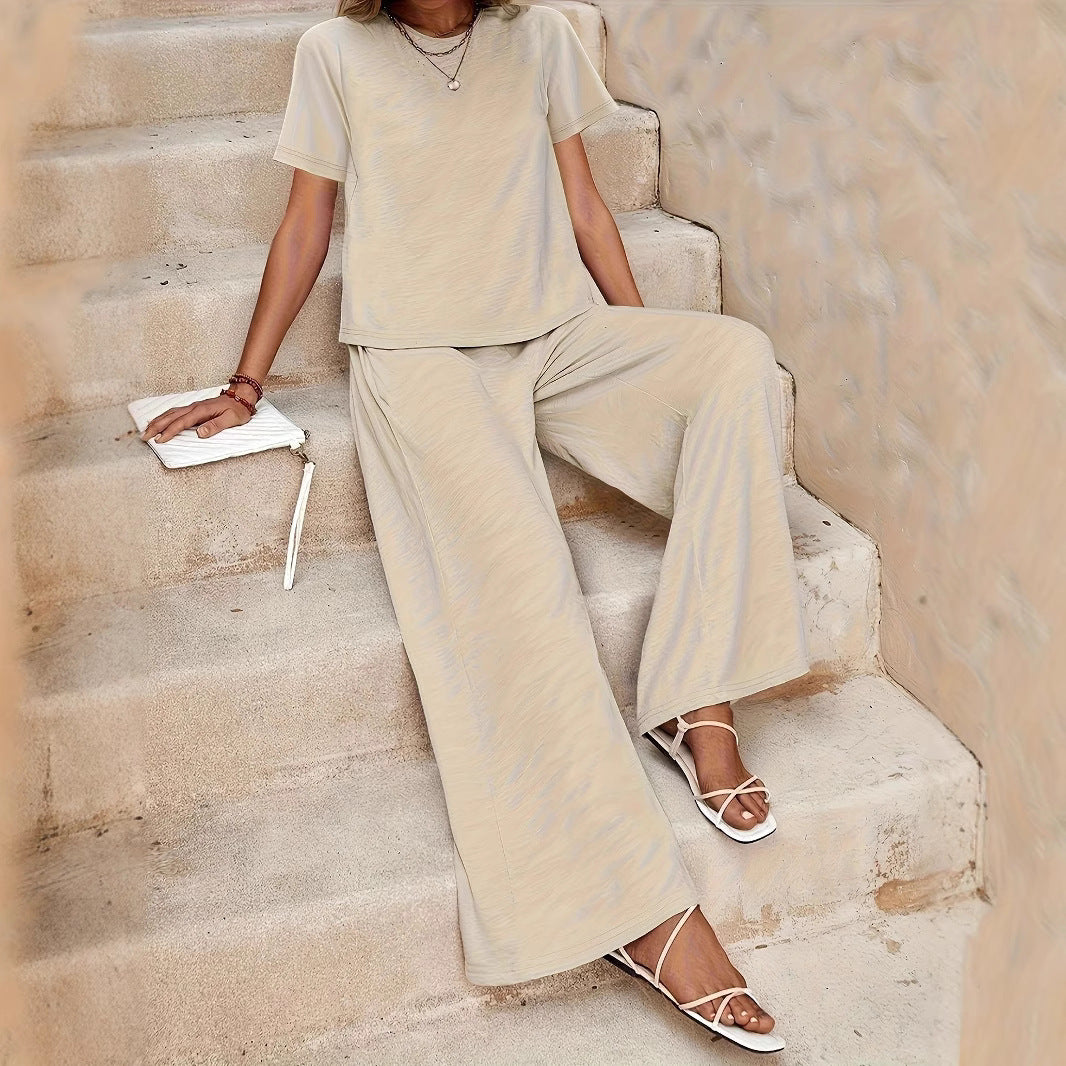 Solid Top Pants Set