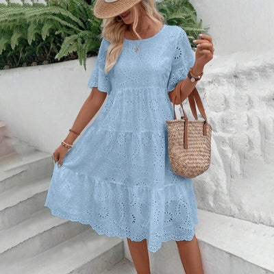 Lace Embroidered Dress - Shé Hauté