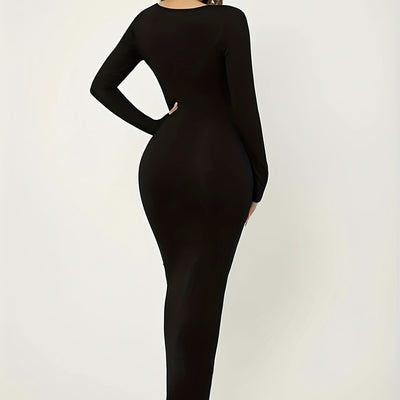 Slim Fit Solid Dress