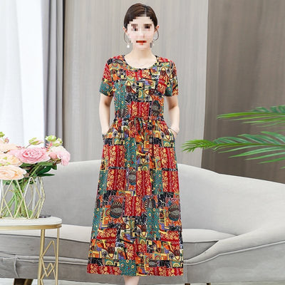 Robe portefeuille fleurie