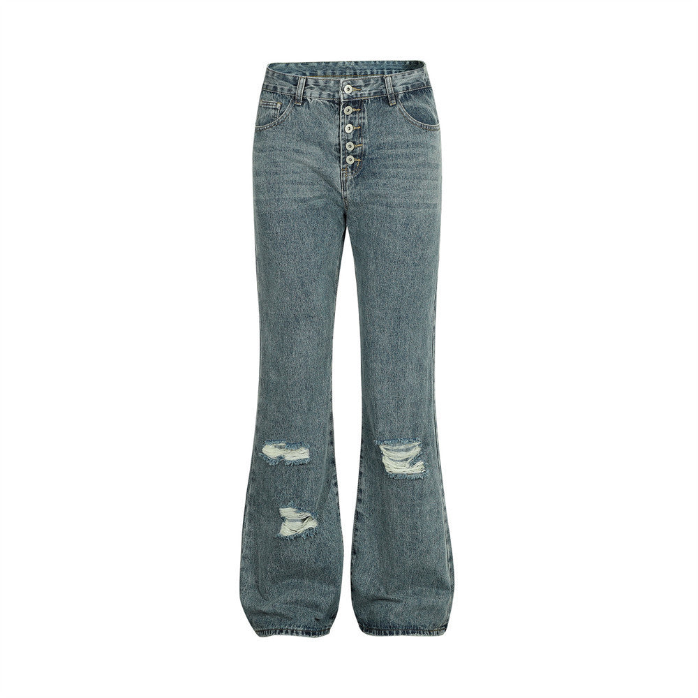 Jean bootcut déchiré