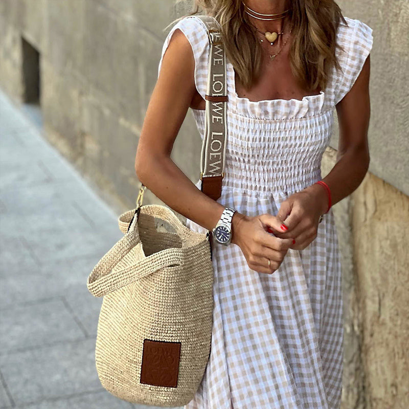 Ruffled Plaid Dress - Shé Hauté