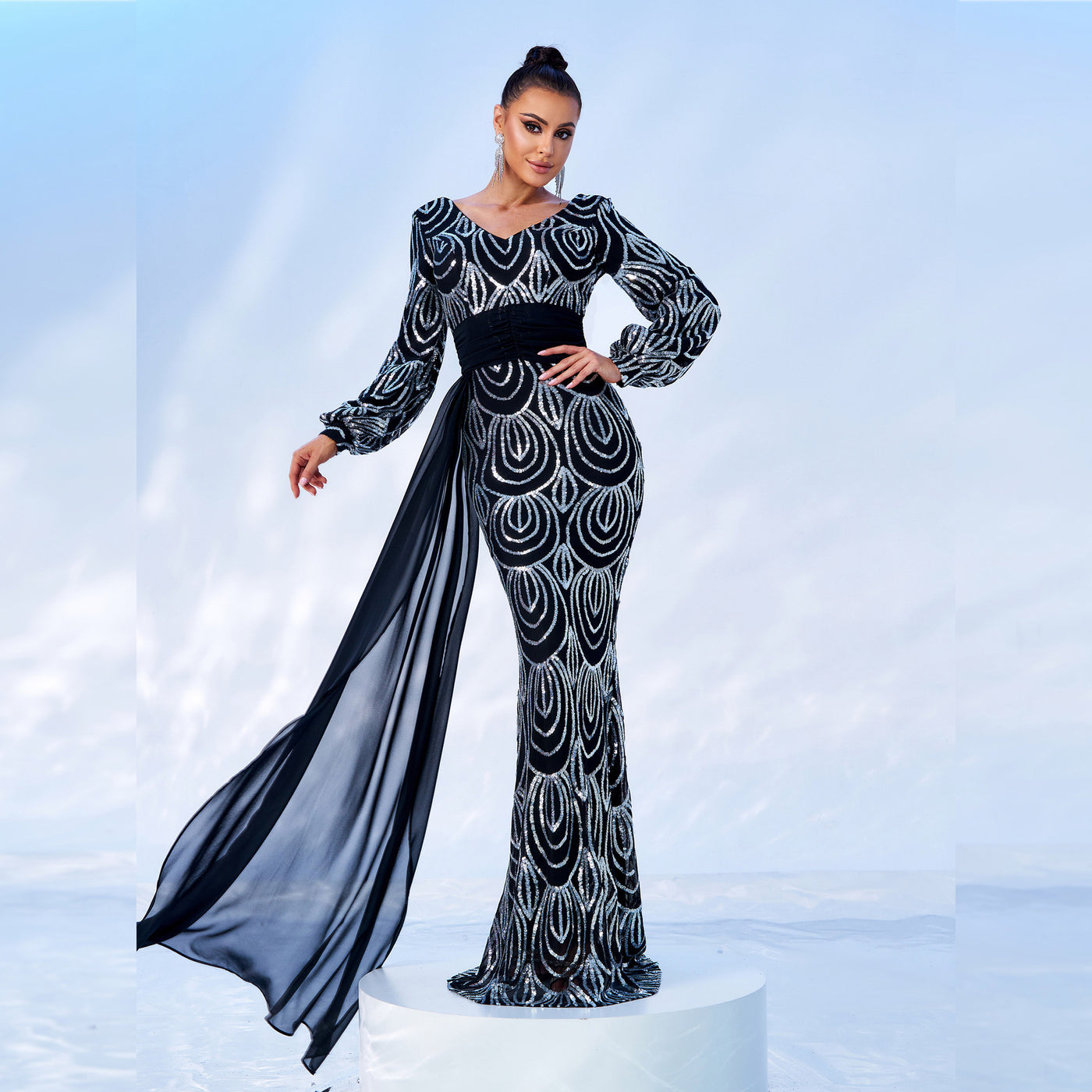Robe élégante à paillettes