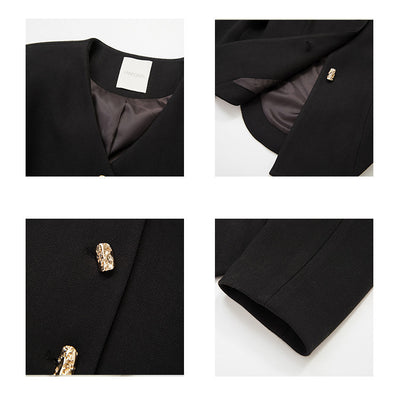 Cropped V Blazer