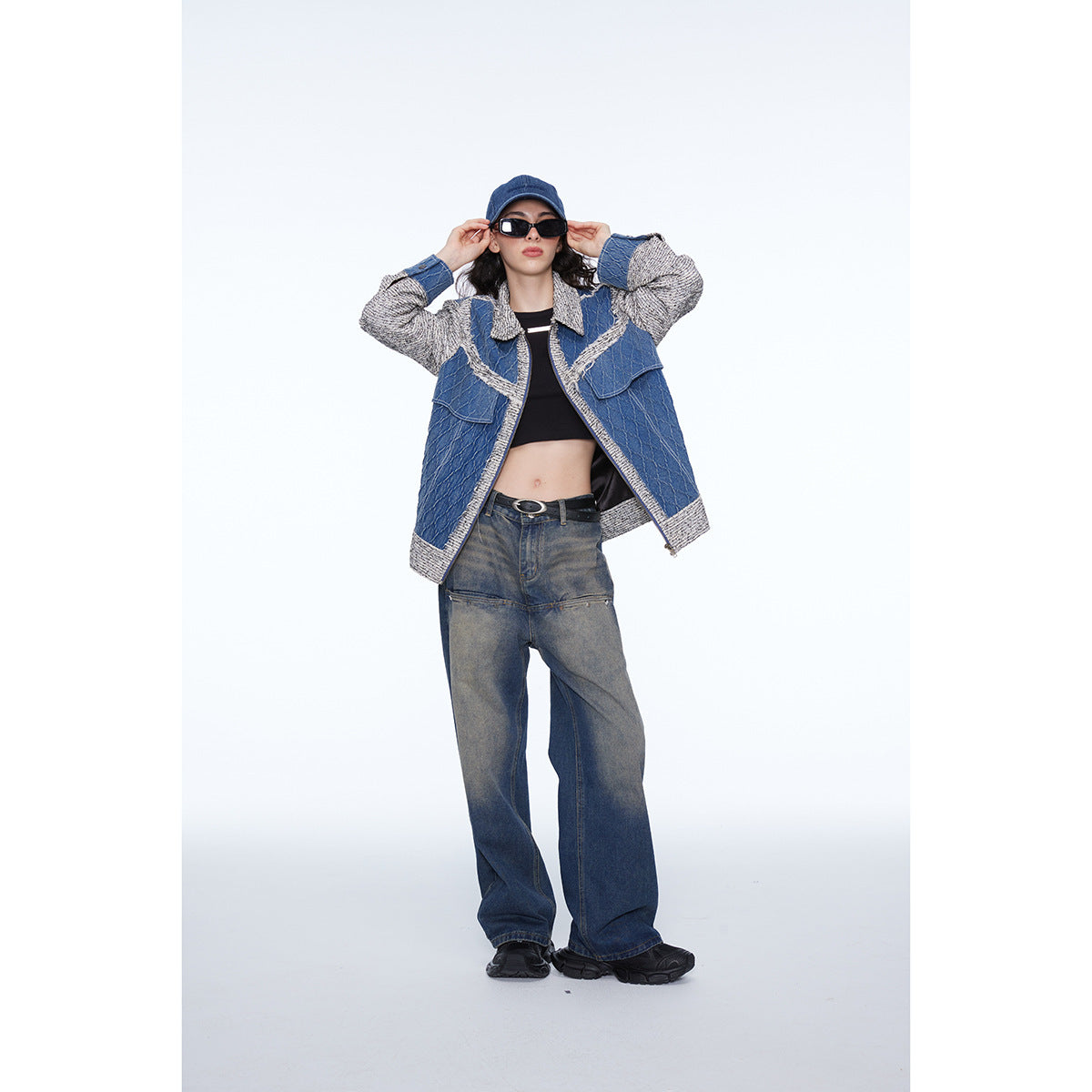 Pantalon en jean délavé