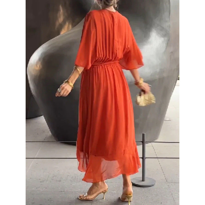 Robe d'été irrégulière nouée