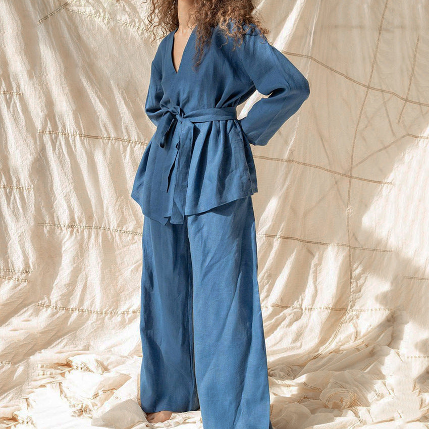 Cotton Linen Robe Set