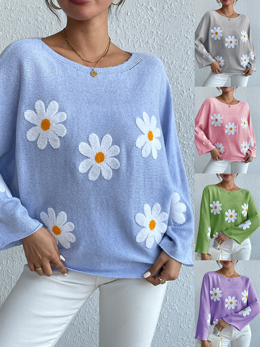 Pull fleuri tendance