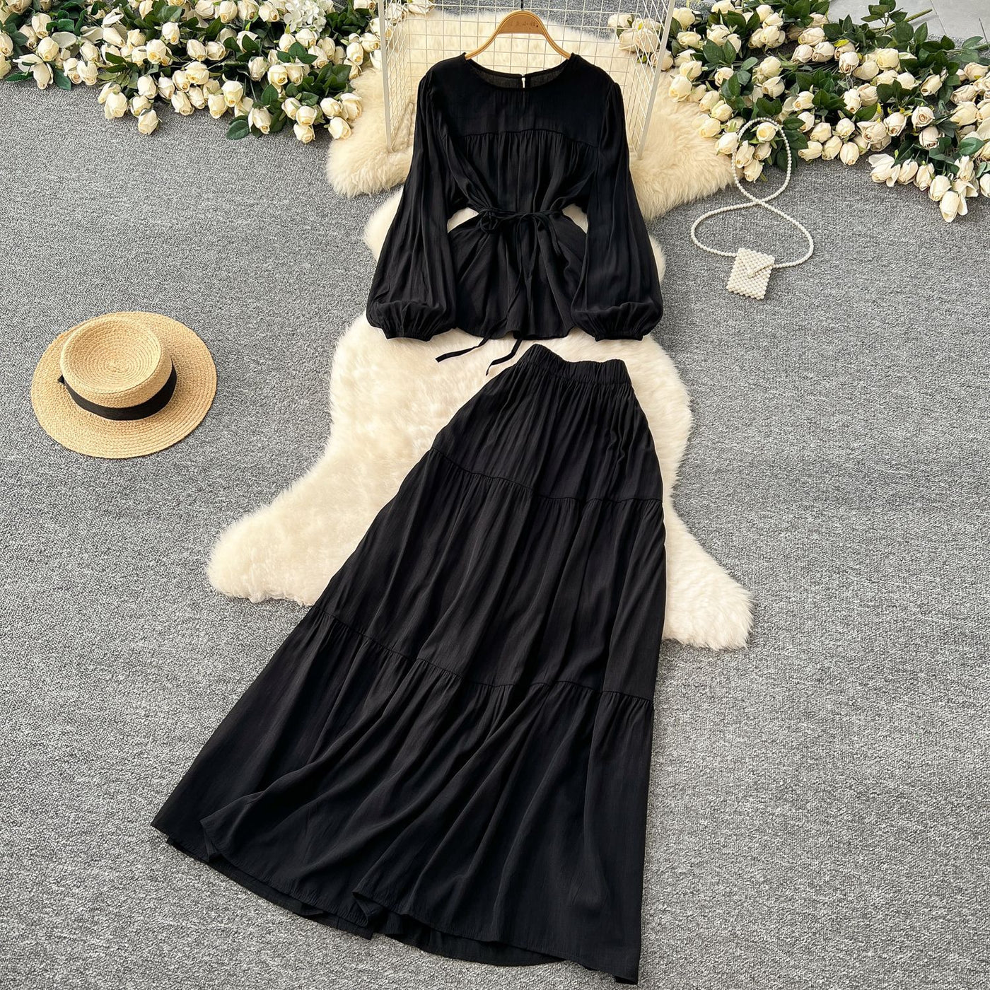Round Neck Shirt Set