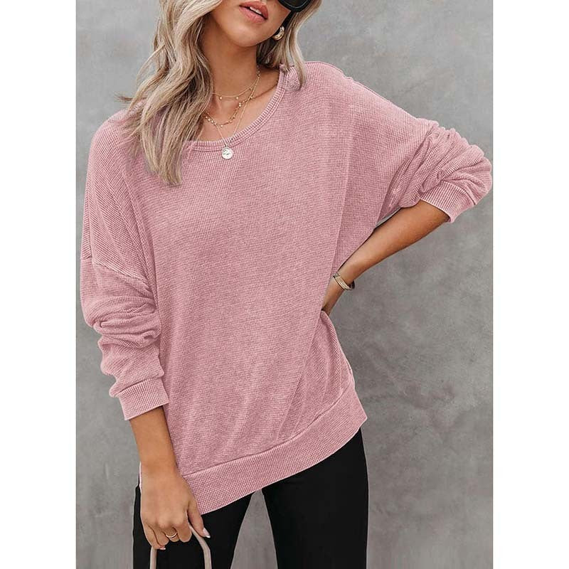 Women's Waffle Knit Sweatshirt