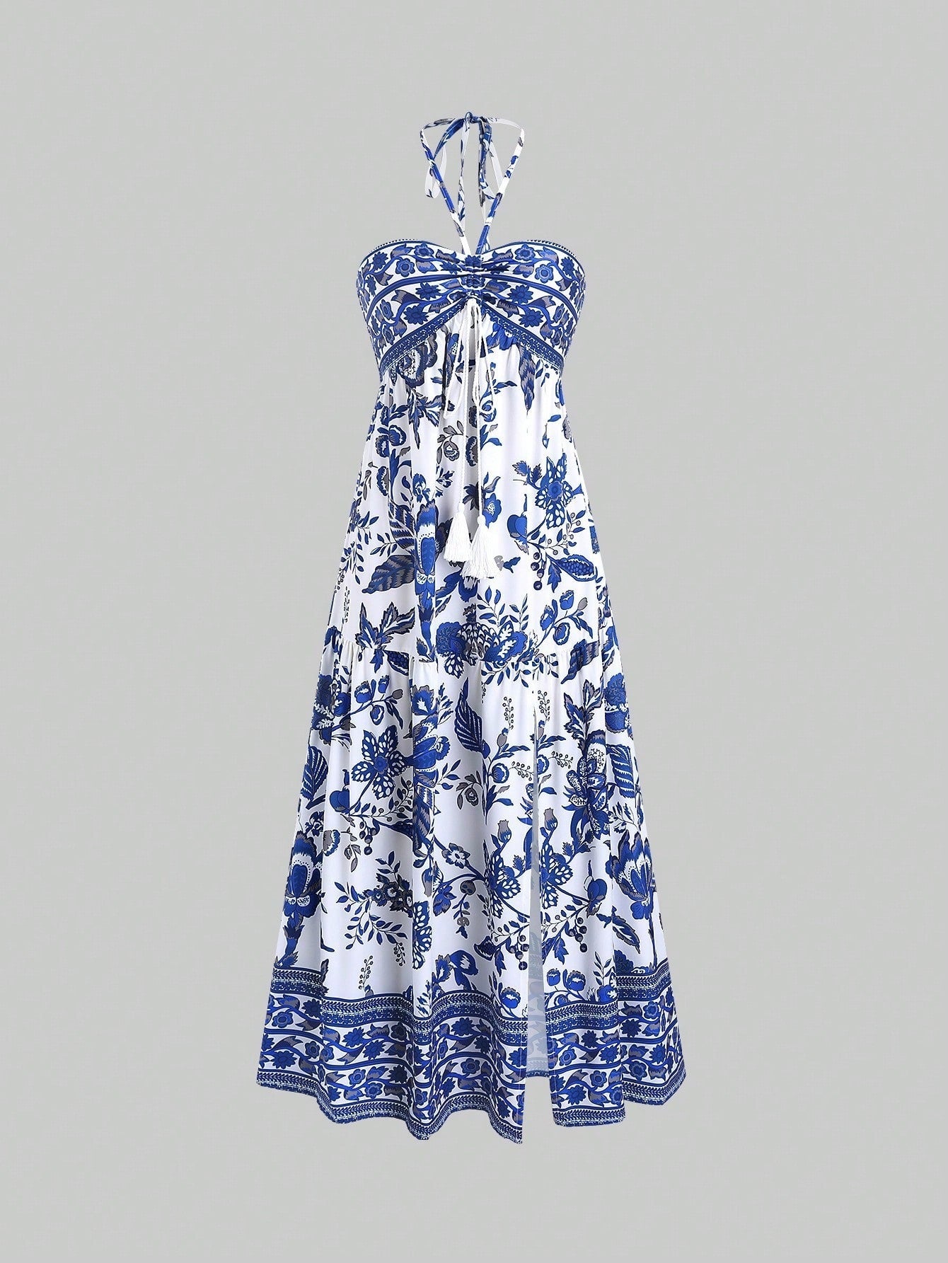 Lace-Up Tube Dress