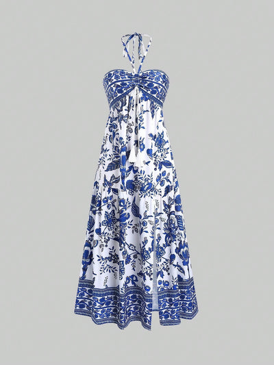 Lace-Up Tube Dress