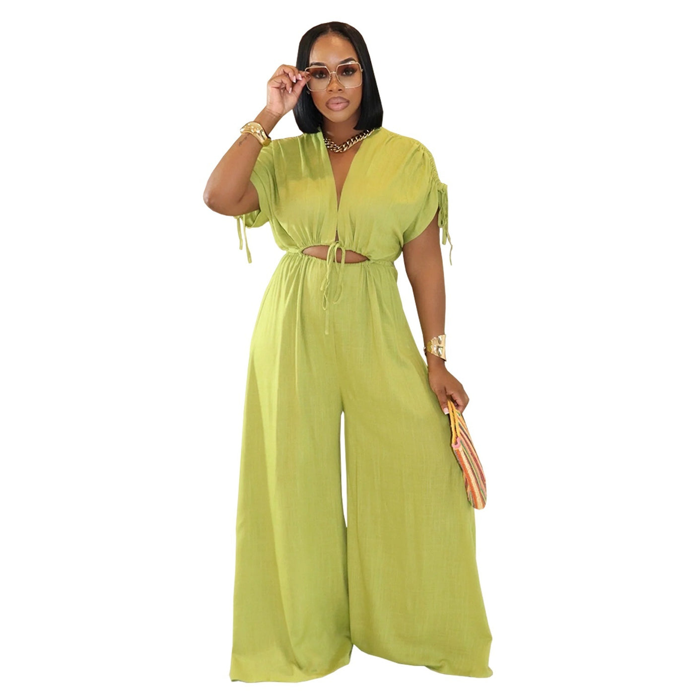 Women’s Lace-Up Jumpsuit