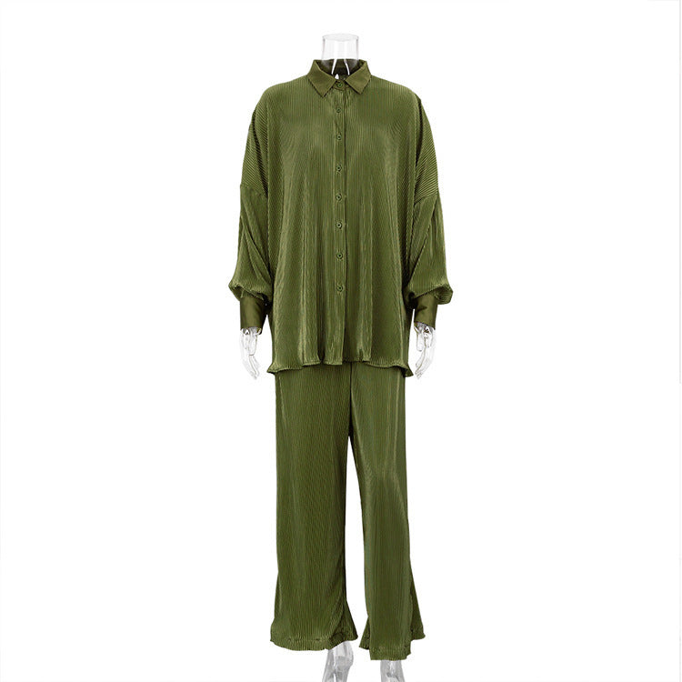 Pleated Trouser Suit