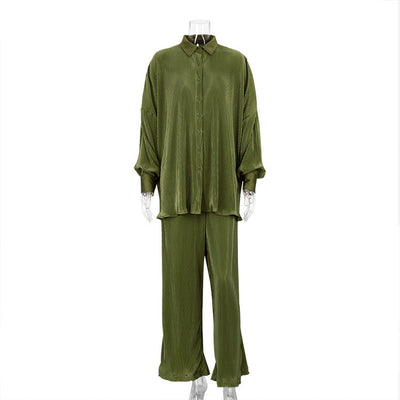 Pleated Trouser Suit