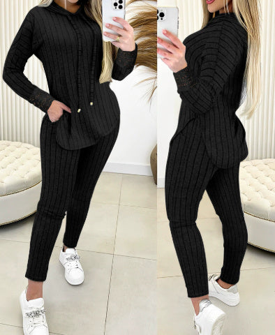 Ensemble haut et manteau confortable